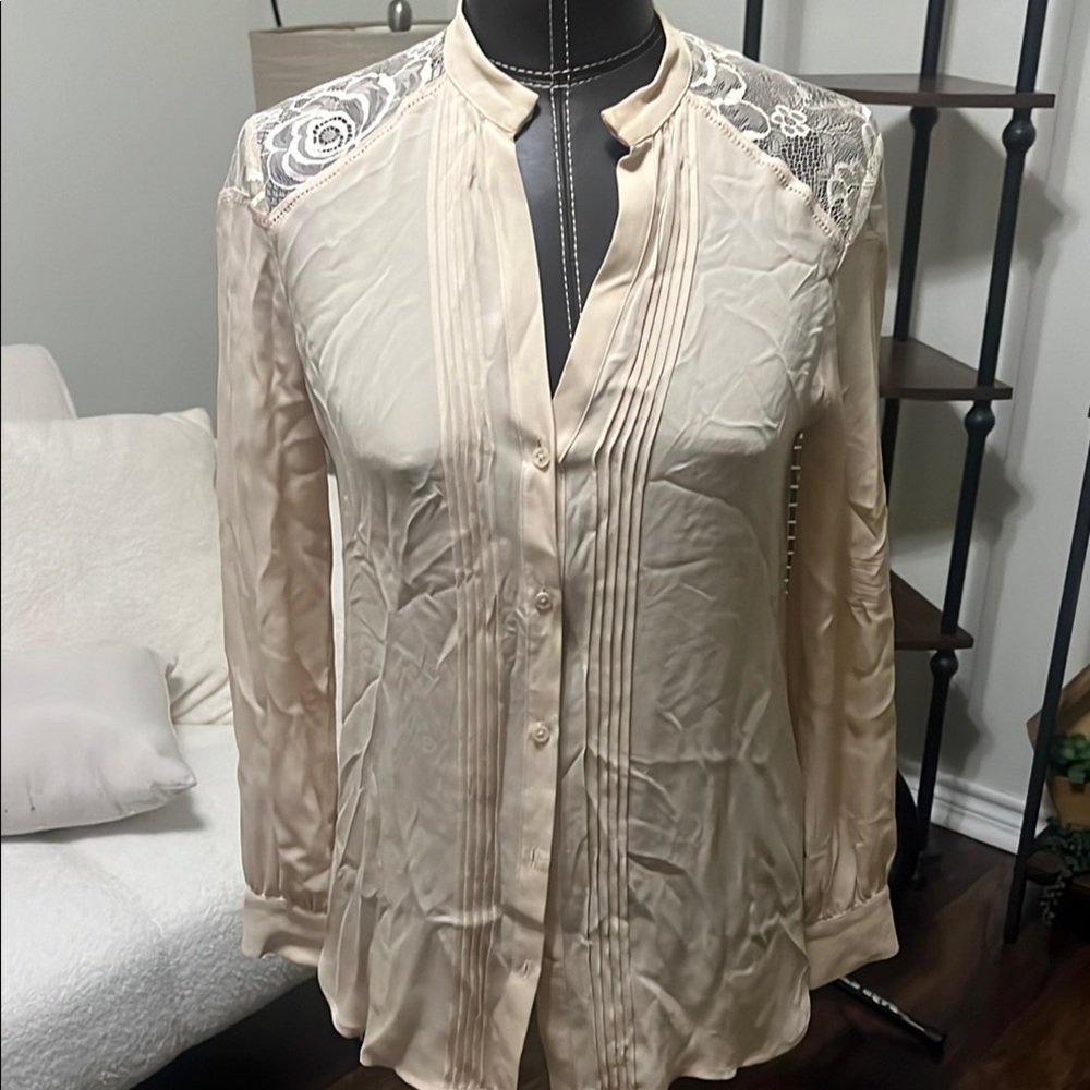 Haute Hippie Cream Lace Blouse